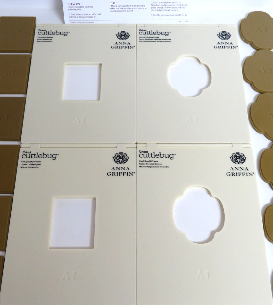 Anna Griffin MIX & MATCH EMBOSSING FOLDER SET with 12 Sentiment Inserts & 2 Dies