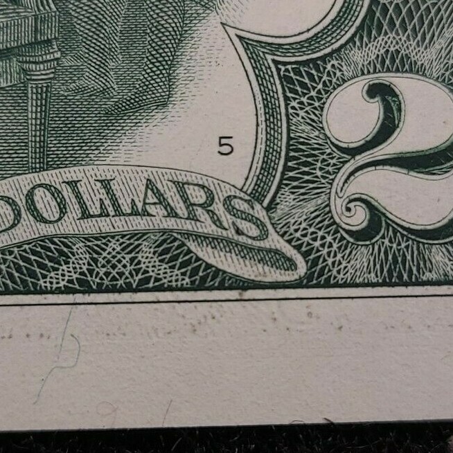 2003 $2 shift Error note Uncirculated condition, I 05062414 A, Actually 3 errors