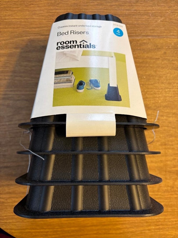 Room Essentials Bed Risers for College Dorm Rooms