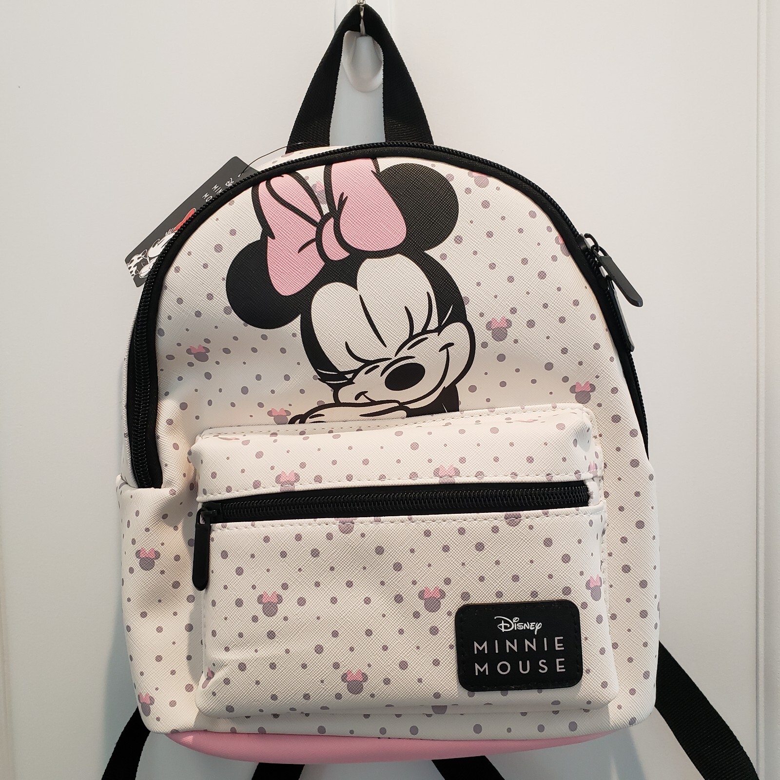 Disney - Minnie Mouse Mini Backpack Pink & White (NWT) Minnie House, Bioworld