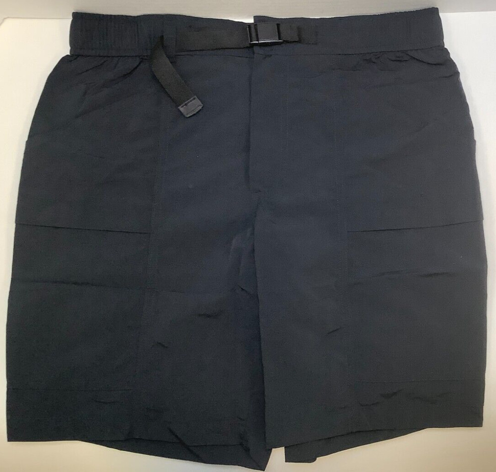 Eddie Bauer Men's Ripstop Tech Pull On Short, Large, Black, Free Shipping!!!