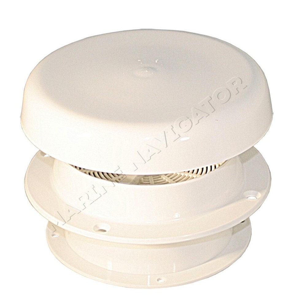 Dome Head Vent Ventilator with White Plastic Cap 101mm Cut out Diameter
