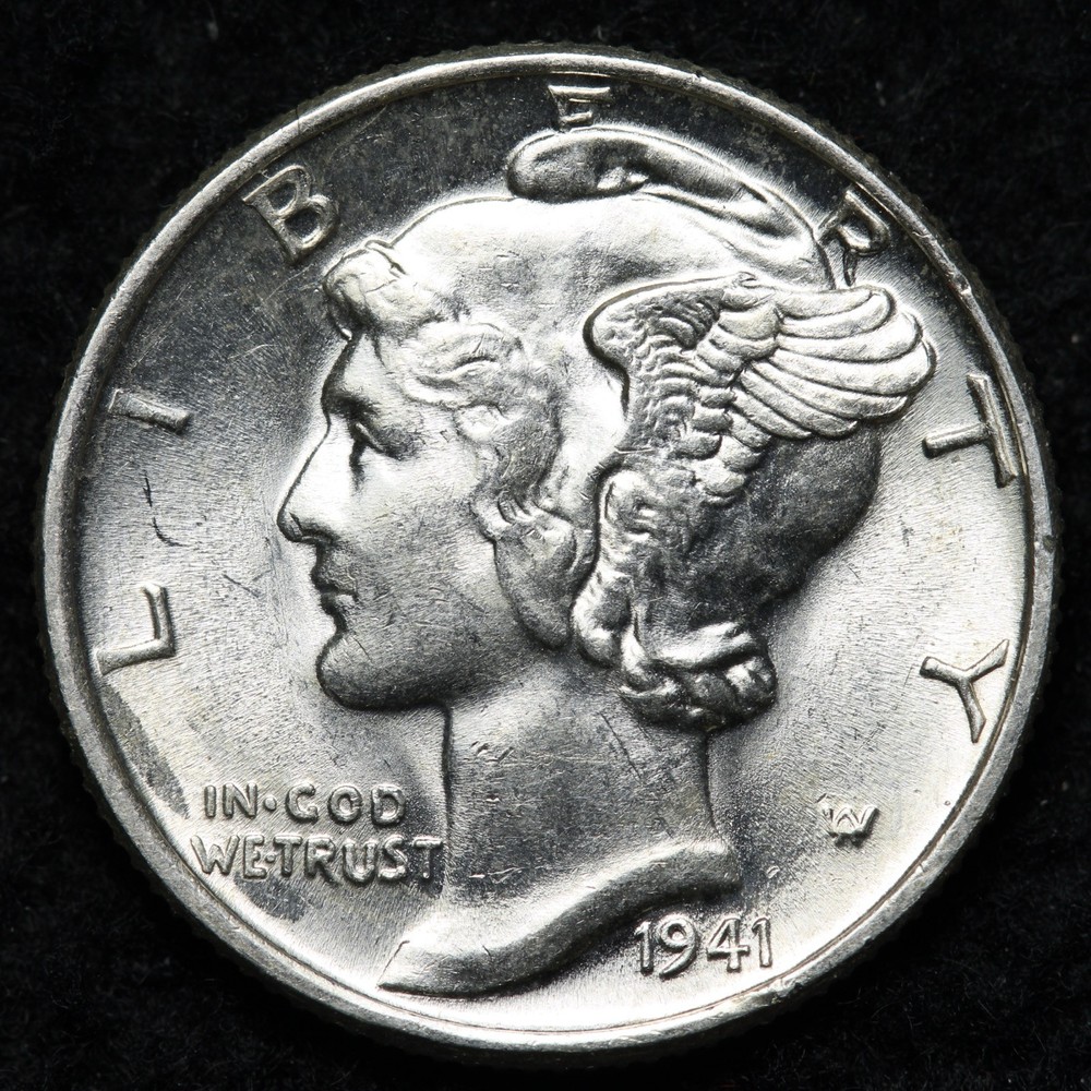 1941 Mercury Silver Dime GEM BU *UNCIRCULATED* MS E340 AVH