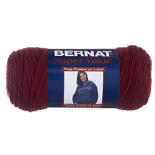 Spinrite Bernat Super Value-Solid Yarn, 1-Pack, Burgundy