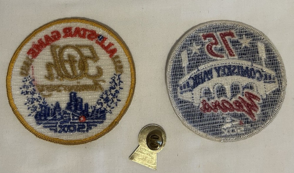 1983 White Sox 50th All Star Game Patch & Pin + 1985 Comiskey Park 75th Patch