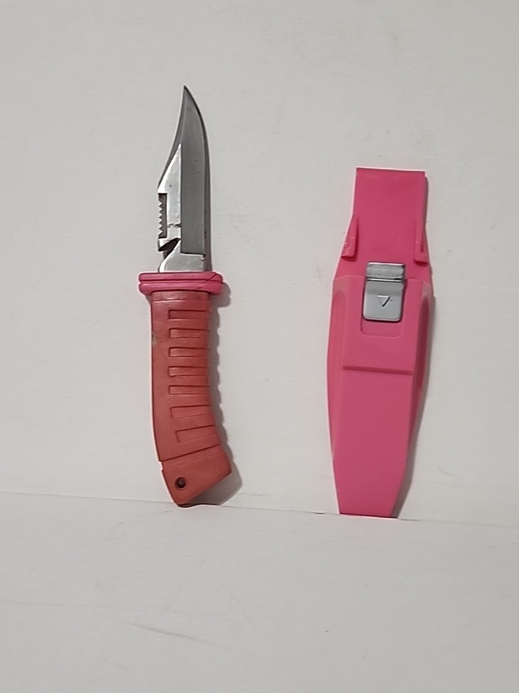Pink Diving Knife With Sheath
