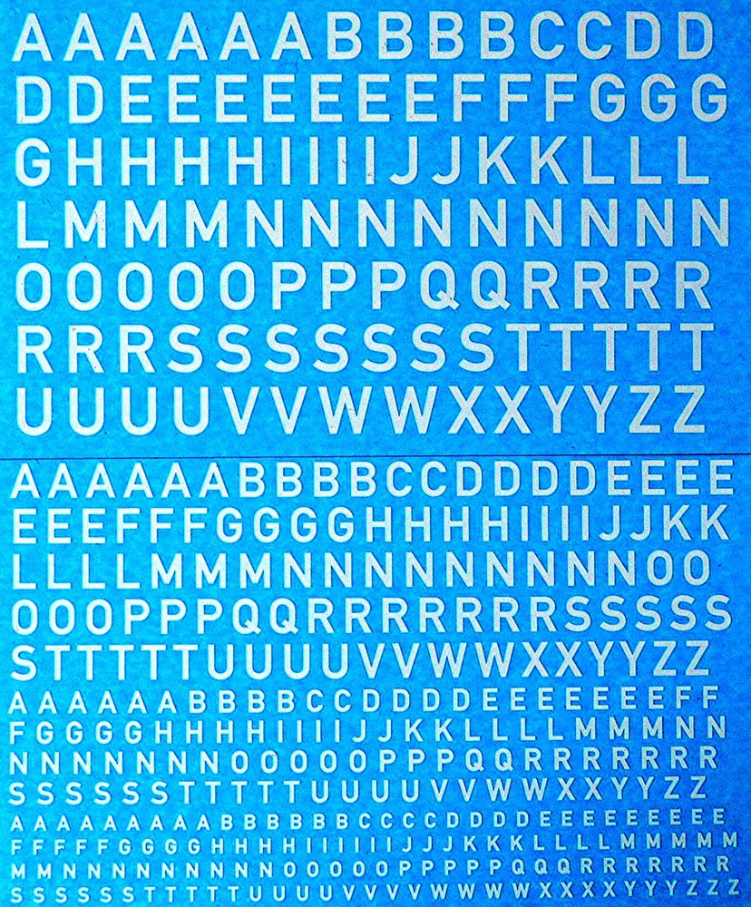 Big Letters White 1:3 2 Decal