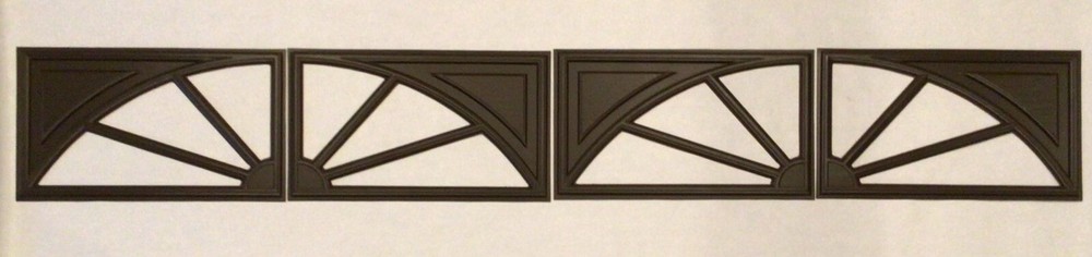 8 Amarr Wagon Wheel Replacement Inserts for Short Panel Garage Doors Dark Brown