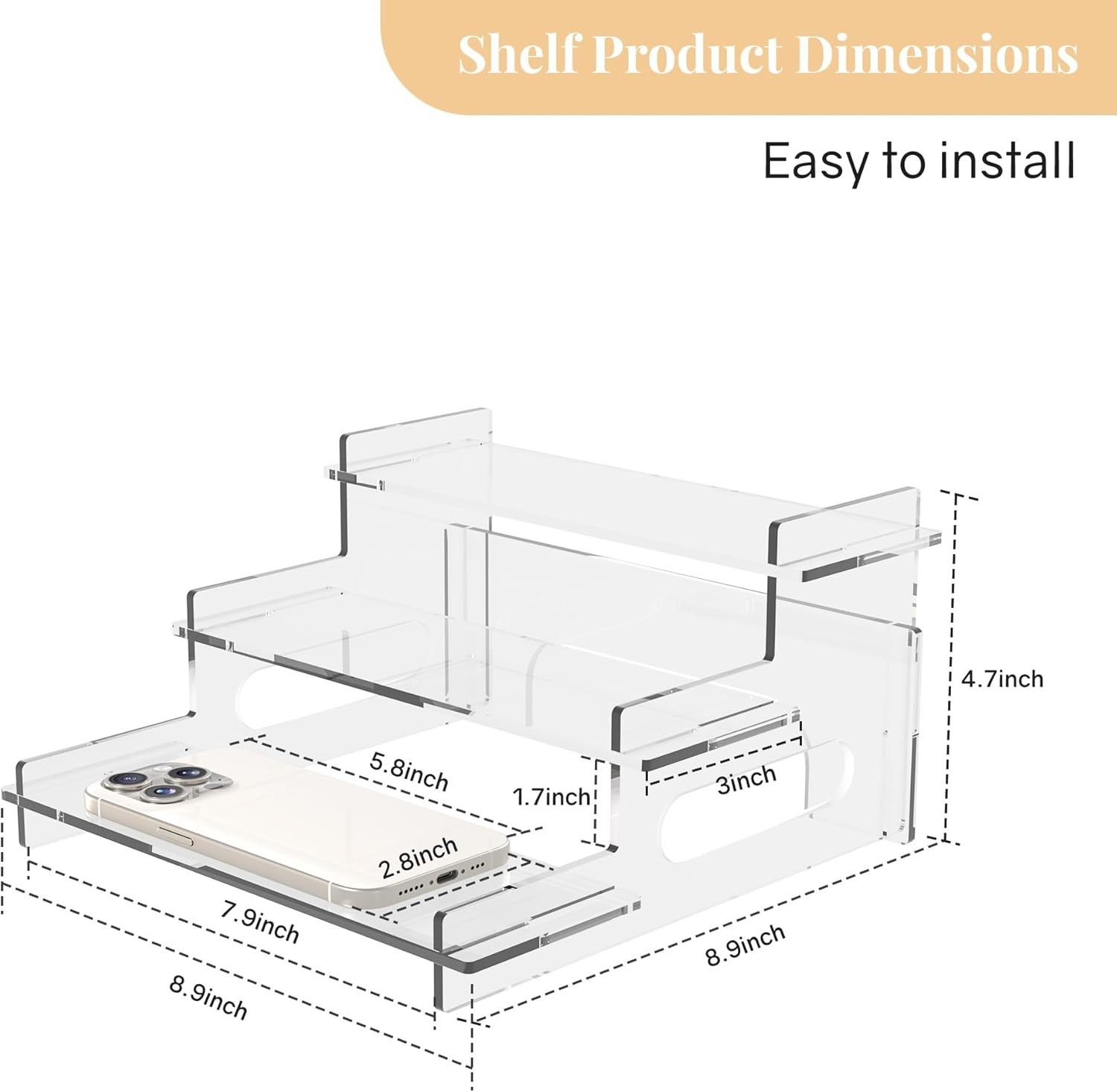Modern Acrylic Display Stand - 3 Tiers for Showcasing Collectibles & Home Decor