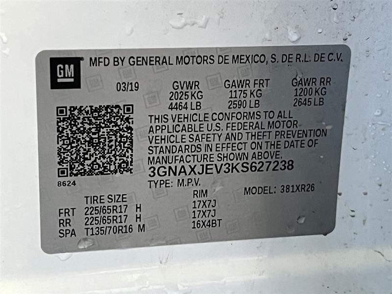 Camera/Projector Camera Front Interior Mirror Mounted Fits 19 EQUINOX 2855186
