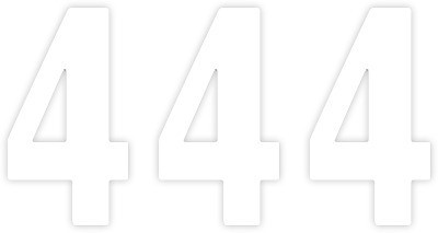 Factory Effex Pro Number 7in. White No.4 #FX02-4354