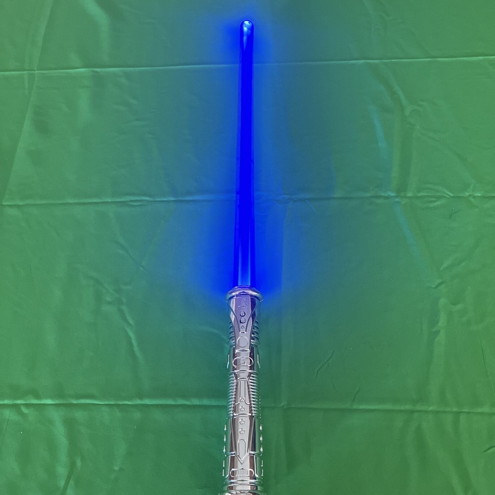 Toy Silver Lighted Sword 27" New Batteries, tested working