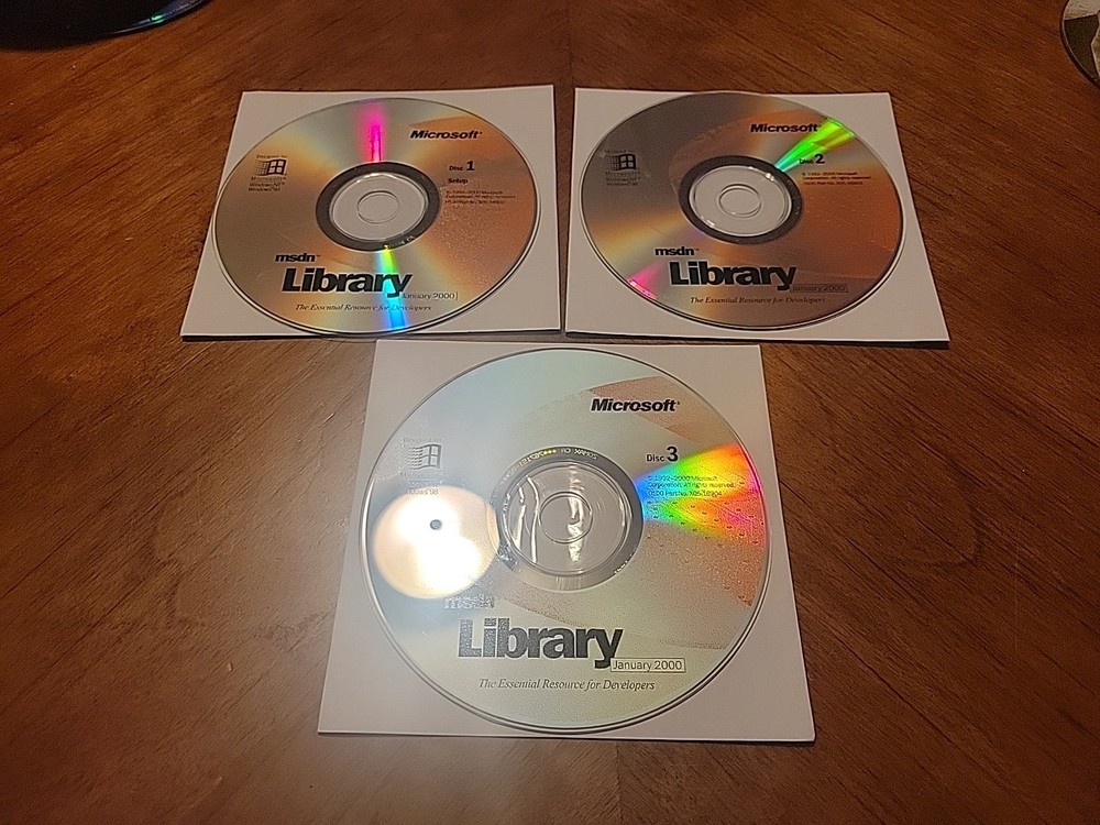 Microsoft Windows MSDN Library January 2000 Loose Discs - 1-3 - Tested Works