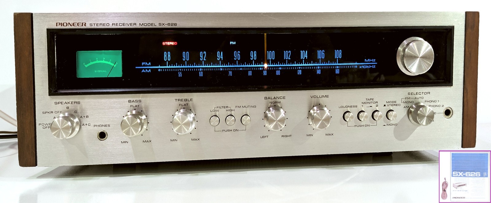 🔥【PRO SERVICED】Pioneer SX-626 Stereo 40W Receiver! ~XSTR/CAP/LED MODS💥GUARANTY