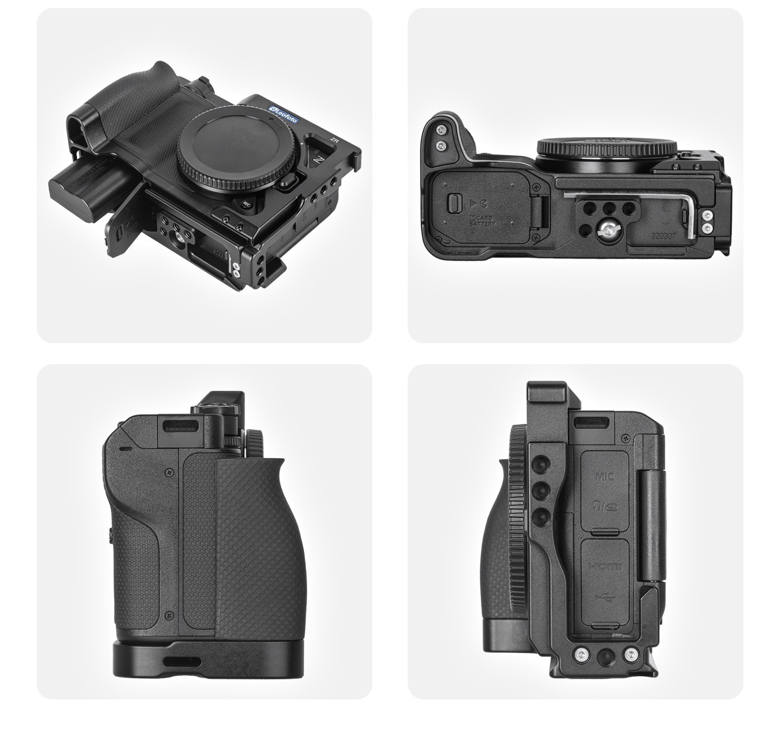 Leofoto ZR Custom Cage for Nikon ZR with Silicone Grip