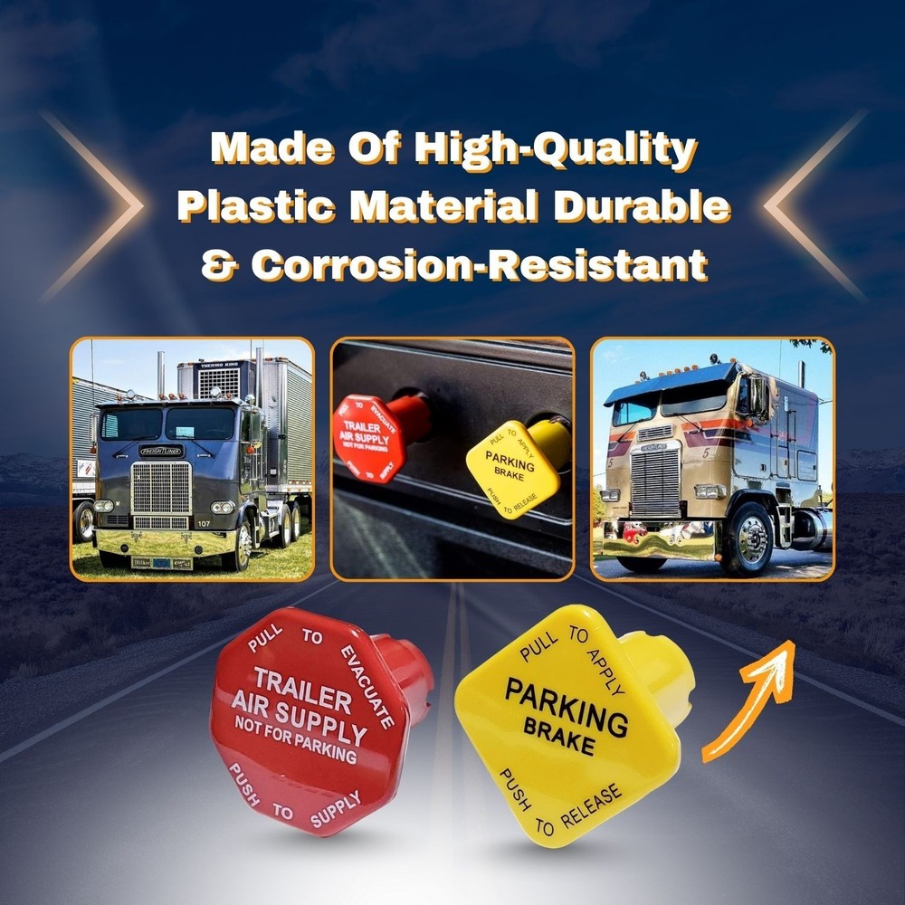 Parking and Air Brake Knobs for Semi Trucks(Threaded Type) Replace 298817,298818