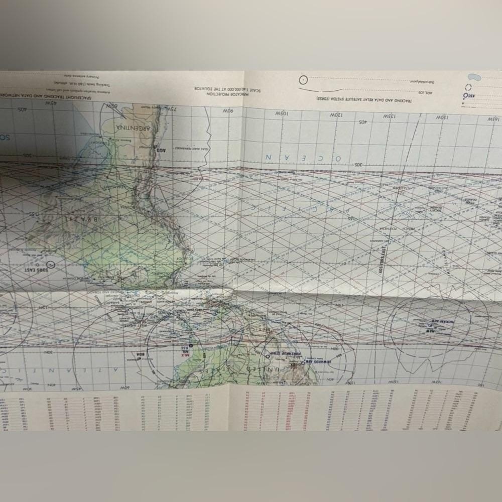 STS-11 Mission Chart Nasa Space Shuttle Mission Chart Orbit 1-144