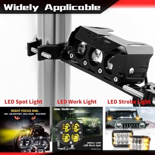 Motorcycle Spotlight Mounting Bracket, Light Bar Expansion Bracket for Spot