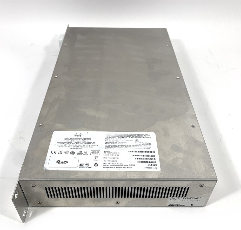 Cisco Webex Codec Plus Conference Device TTC6-14 CS-RCODPLUS-K9 V01