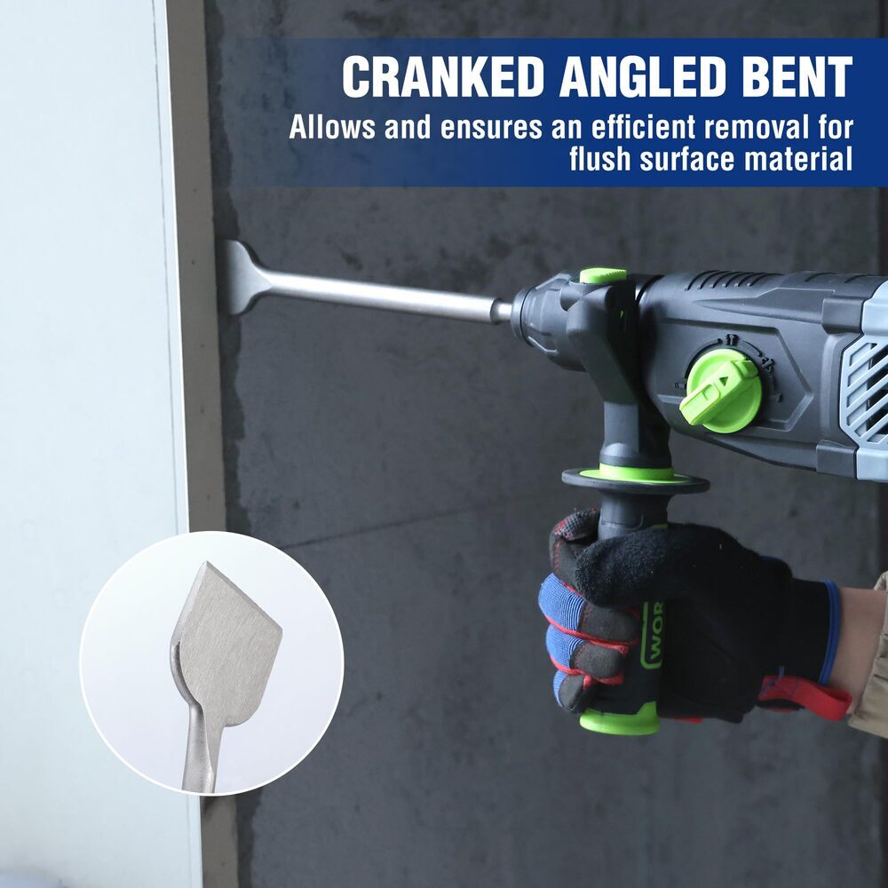 WORKPRO 16PC SDS-Plus Rotary Hammer Drill Bits and Chisel Set for Concrete Stone