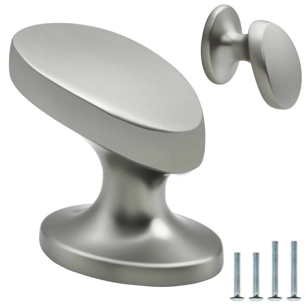 10 Pack Cabinet Knobs Brushed Nickel Solid Zinc Alloy Drawers Dresser Knobs M...