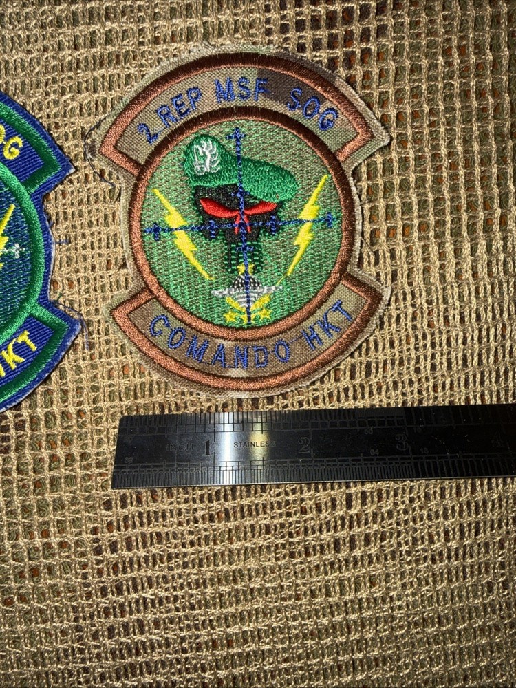 French Foreign Legion 2 Rep MSF SOG HKT Para Commando Afgan War Patch