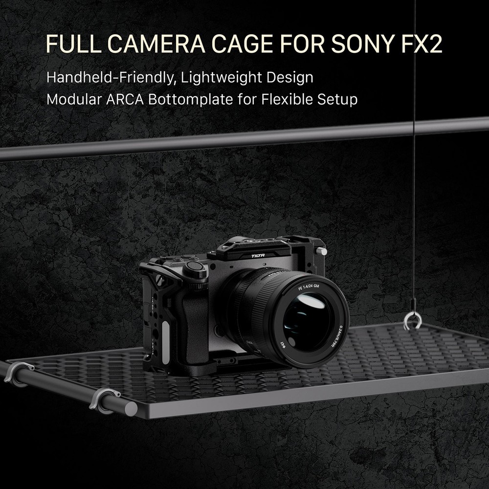 Tilta Full Camera Cage Base Kit for Sony FX2, Titanium Gray