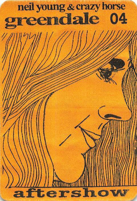 Neil Young & Crazy Horse Backstage Pass Yellow After Show Cloth Variant