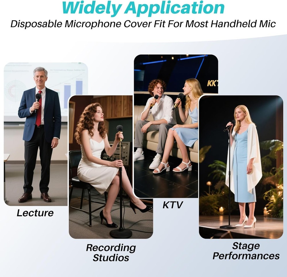 100PCS Microphone Cover - Mic Covers Disposable Odorless Non-Woven...
