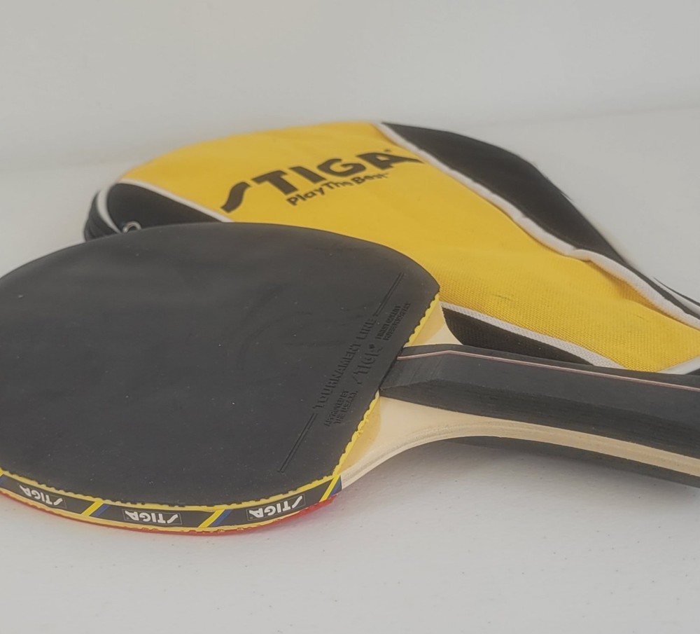 STIGA Table Tennis Paddle with Yellow & Black Case