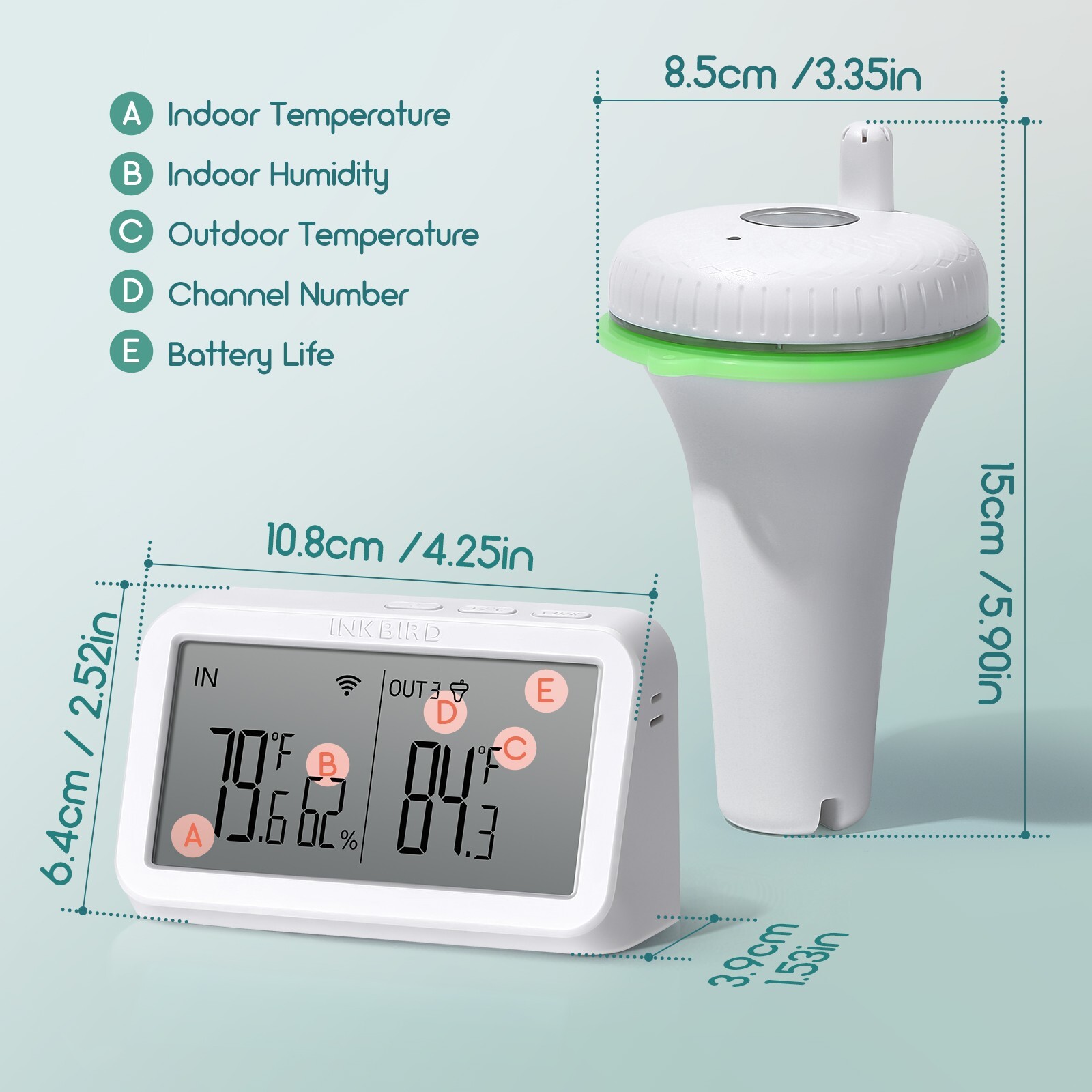WiFi Gateway Spas Thermometers Wireless APP Monitoring Swimming Pool Hot Tub CF