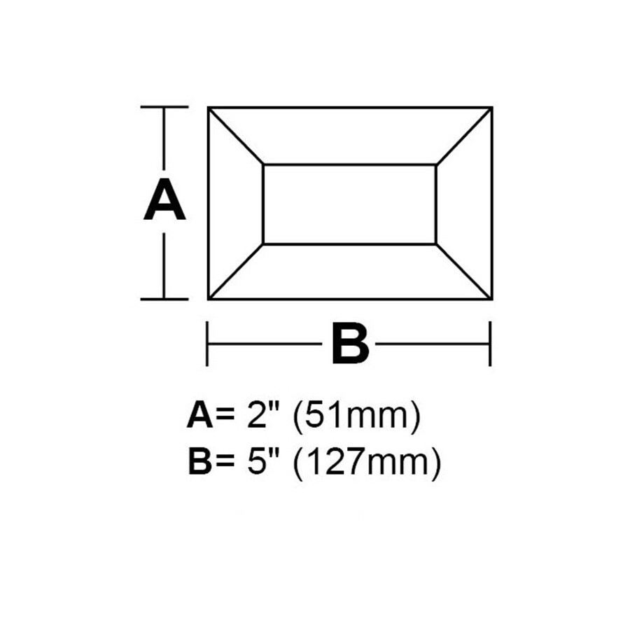 2"x 5" Rectangle Glass Bevel - 10 Pack - Stained Glass Supplies