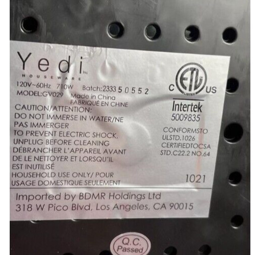 Paddle for Yedi Housware Bread Maker Model GV029 only (SG)