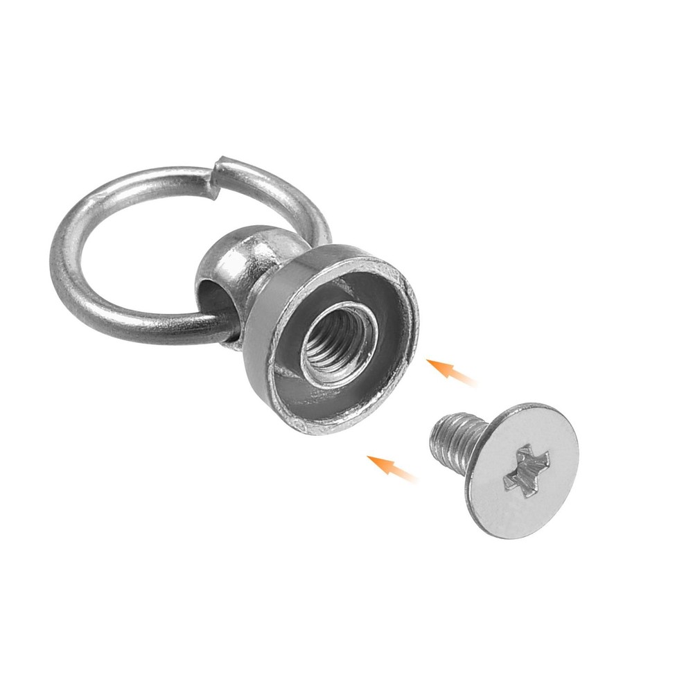 0.47" Toroidal Joint Button Pin Rivets Screw Silver 10pcs