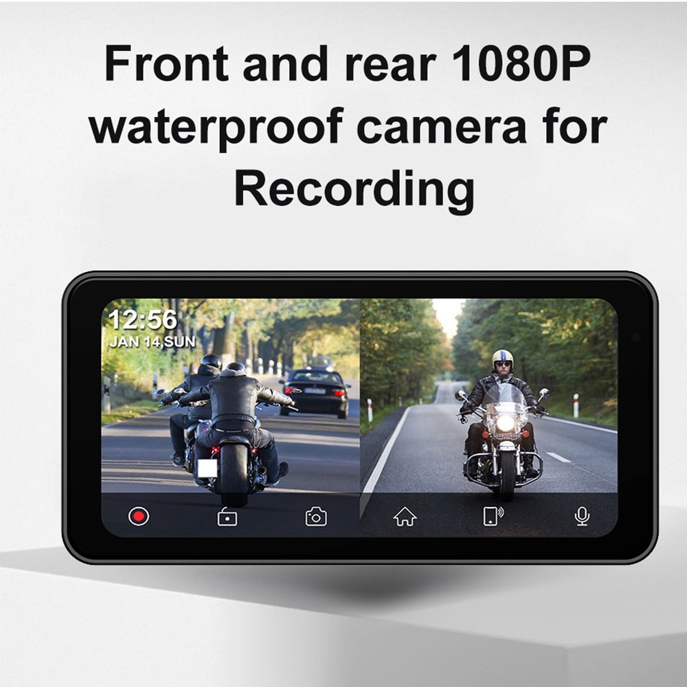 Motorcycle GPS CarPlay Screen Wireless Android Auto 6.25" Touchscreen Waterproof
