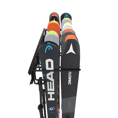 Ski Rack, Wall Mounted Ski Storage for Garage Storage Organizer System, 10