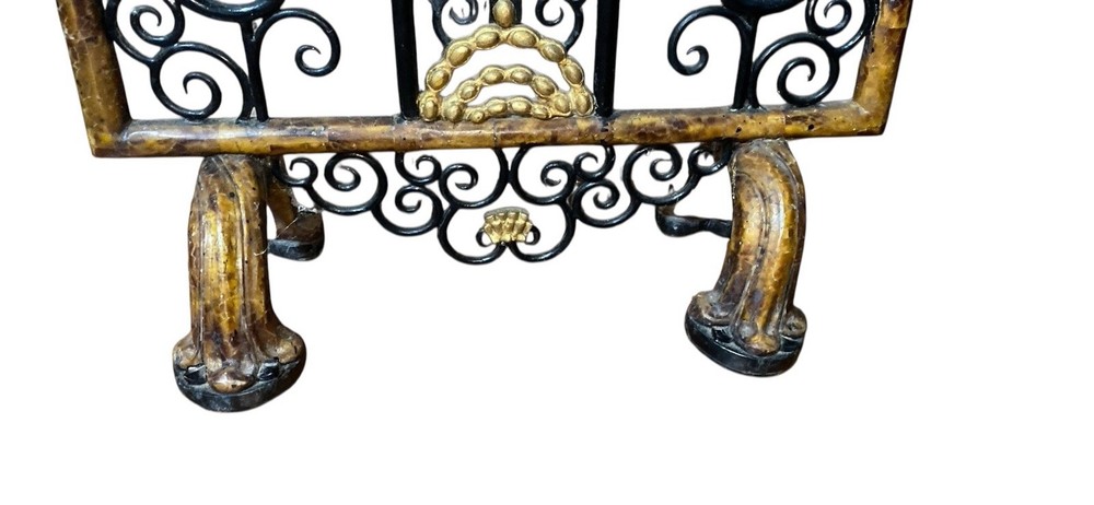 Unique & Different Scroll Fireplace Screen Stand “For Decorative Purposes Only”