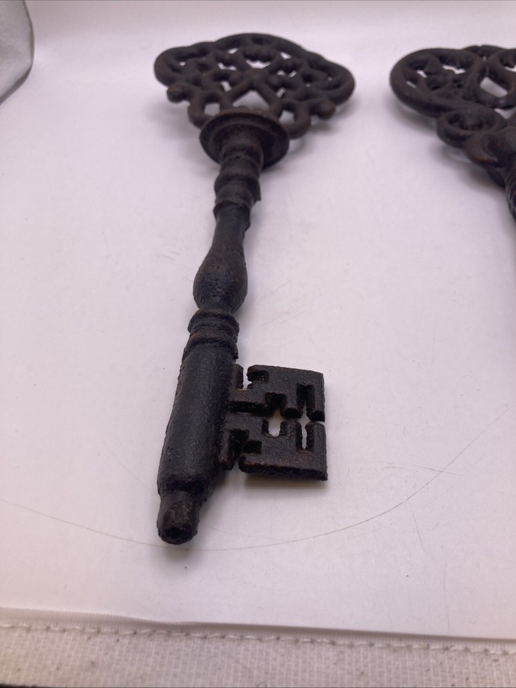Two Metal Keys, decor/ Paper weights 12”