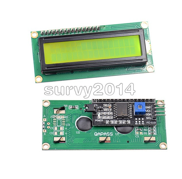 Blue/Yellow IIC/I2C/TWI/SP​​I Interface1602 2004 Character LCD Module Display S