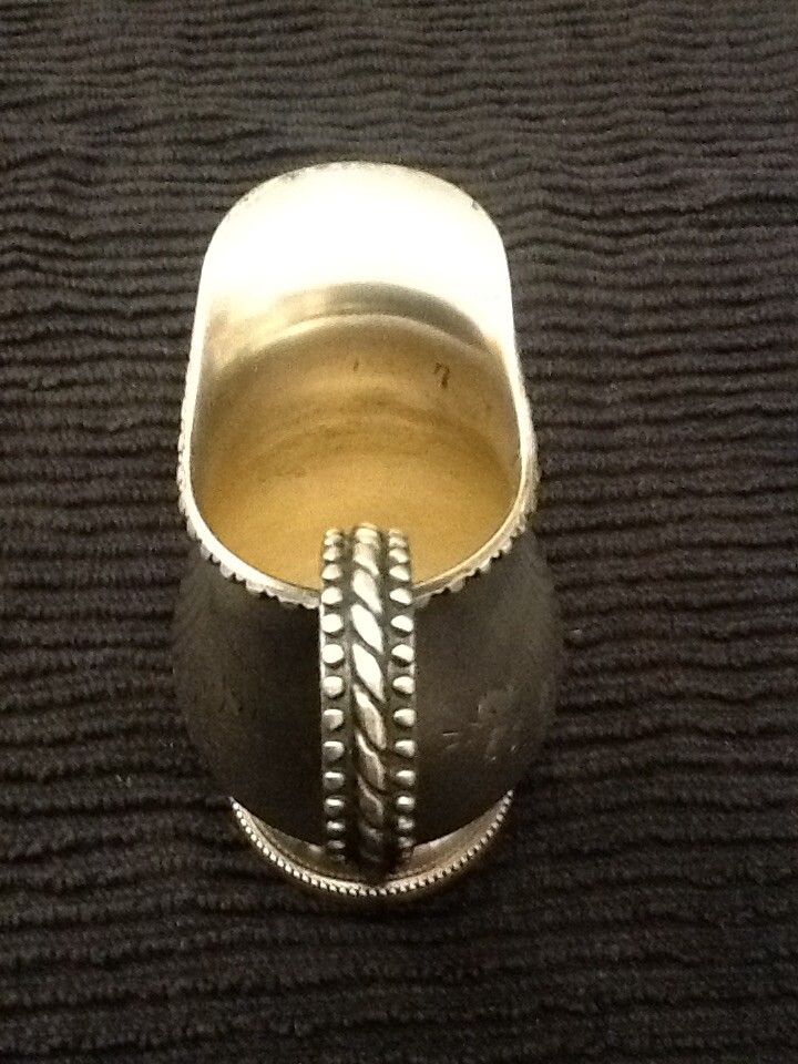 Pretty Silver Plate Engraved Cream Jug.