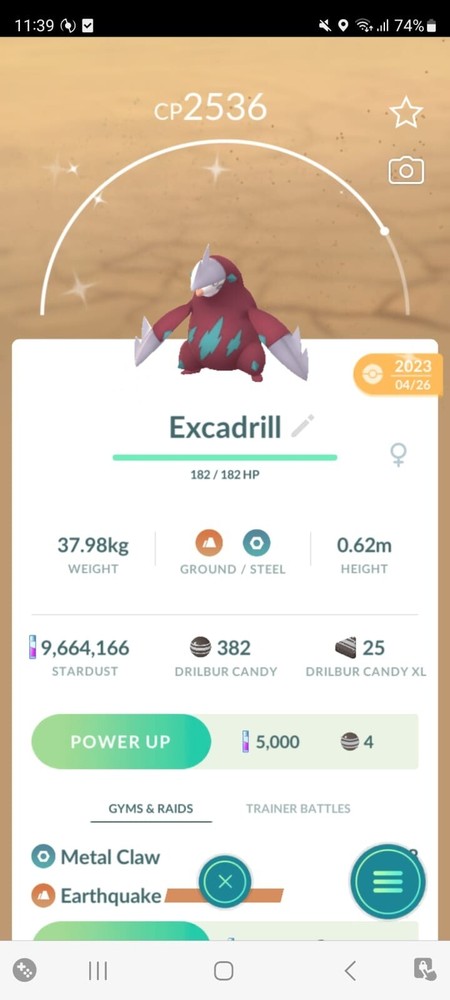 AMAZING! ✨ SHINY EXCADRILL!!! ✨ - PKMN GO!!! - NON REGISTERED!!!