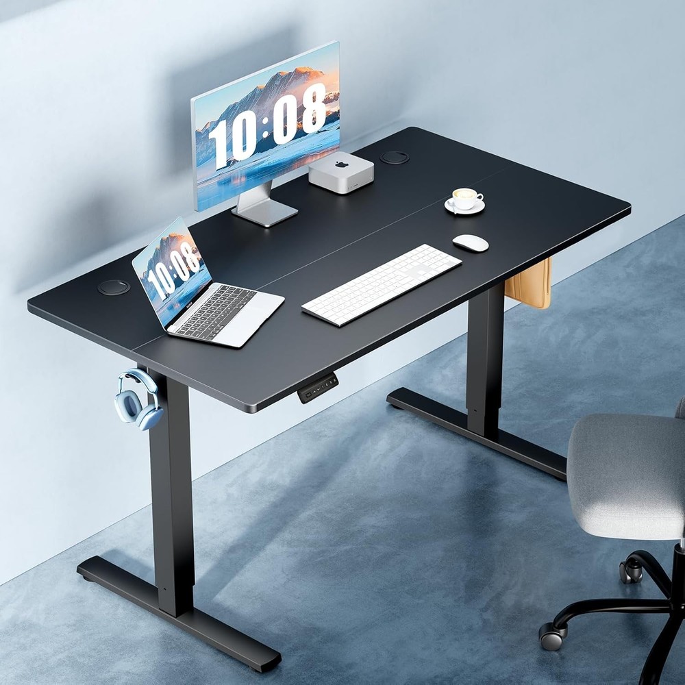 Electric Standing Desk 48" Height Adjustable Black