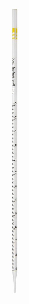 Pipette Serological, 1ml Capacity by 0.01ml, Plastic, Sterile, Color Coded. Pack