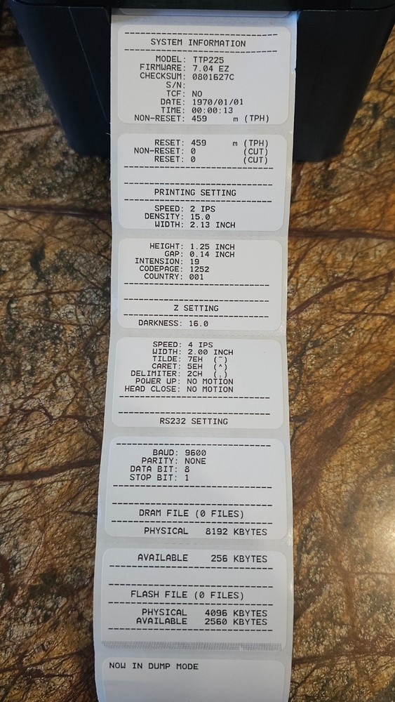 TSC TTP-225 Barcode USB Thermal Label Printer - Complete