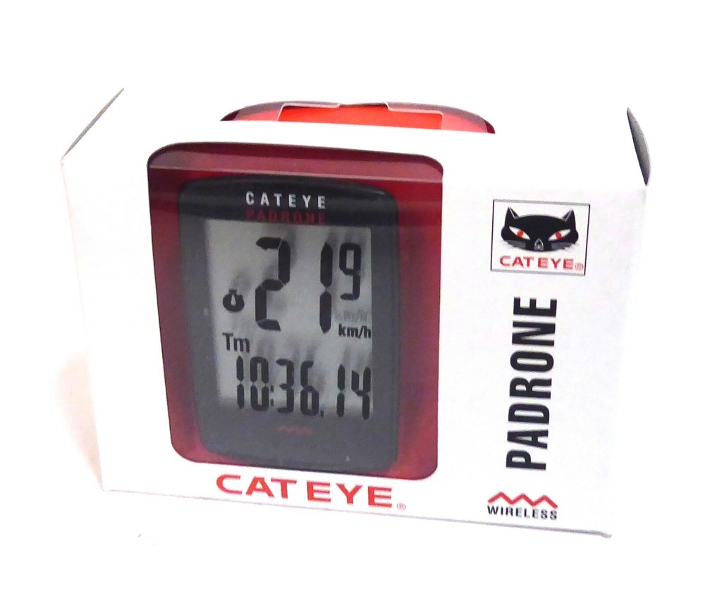 Cateye Padrone Wireless Bicycle Computer, Black