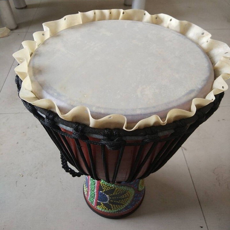 Replacement Goat Skin Djembe Drum Head Flat Round African Drums Accessory