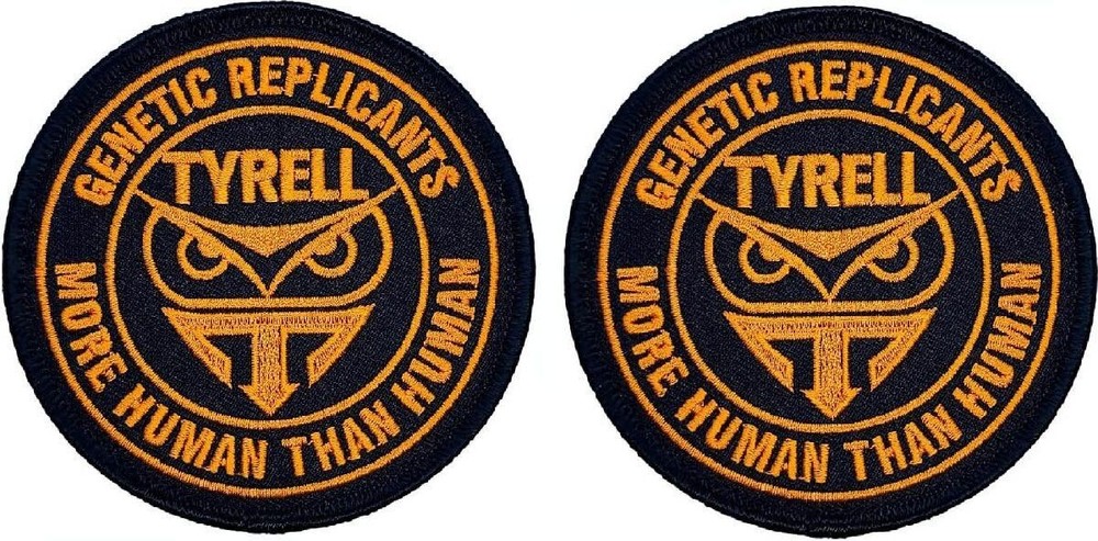 Blade Runner Tyrell Genetic Replicants Owl Patch | 2PC HOOK BACKING 3.5"x3.5"