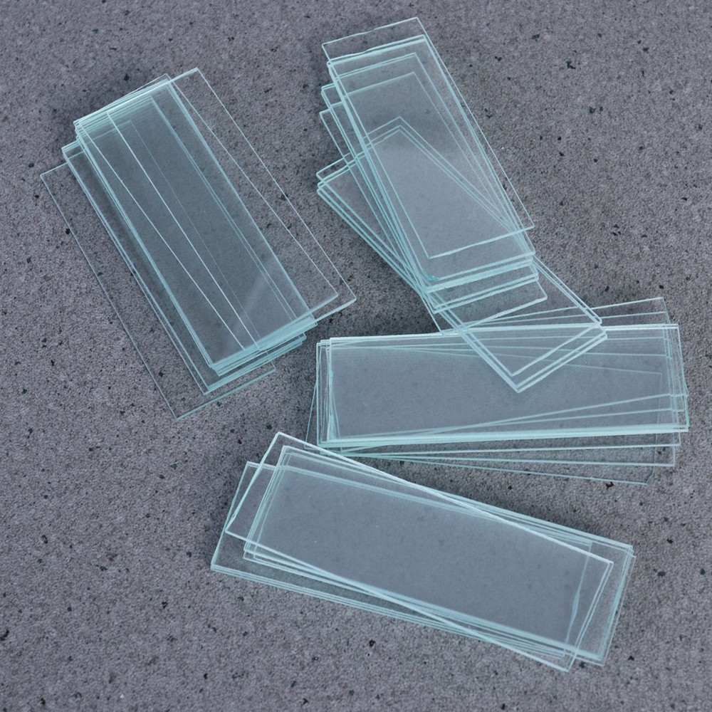 50PCS Blank Microscope Slides with 100 Square Cover Glass