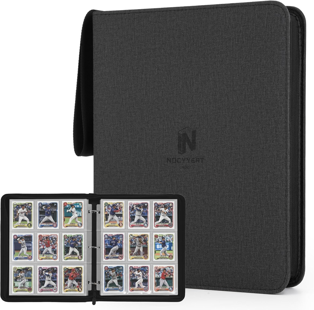 Trading Card Binder, Premium 9 Pocket 720 Double Sided Pocket Collection Binde,C