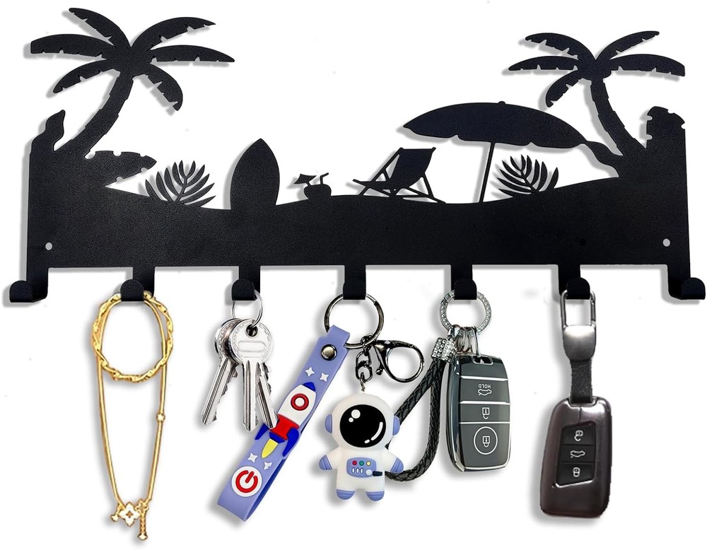 Wall Mounted Key Rack | Metal Hook Organizer | Coco